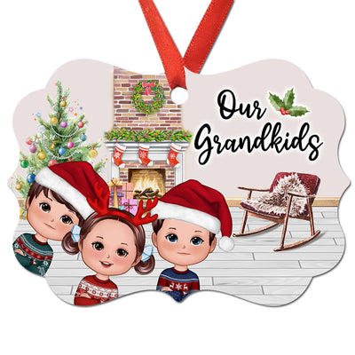 Our Grandkids Christmas Peeking Doll Kids Gift For Grandma Grandpa Personalized Christmas Ornament