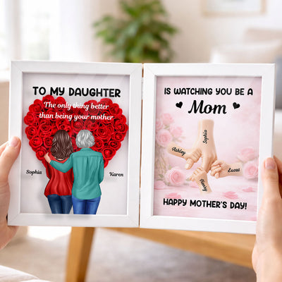 The Only Thing Better Than Being Your Mother - Personalized Flower Shadow Box - Gift For Daughter, Mom