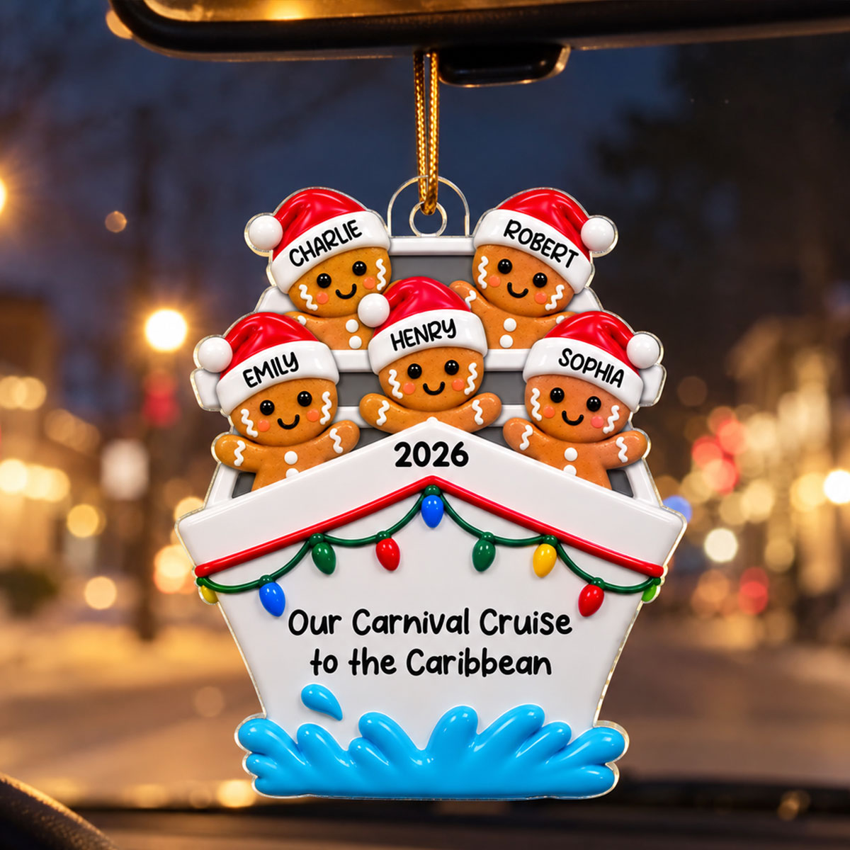 Couple Group Cruise Ship Vacation, Cruise Trip - Personalized Acrylic Ornament - Christmas Gift For Couple, Family, Friends, Group of Three, Four, Five, Six, Seven, Eight People Cruising