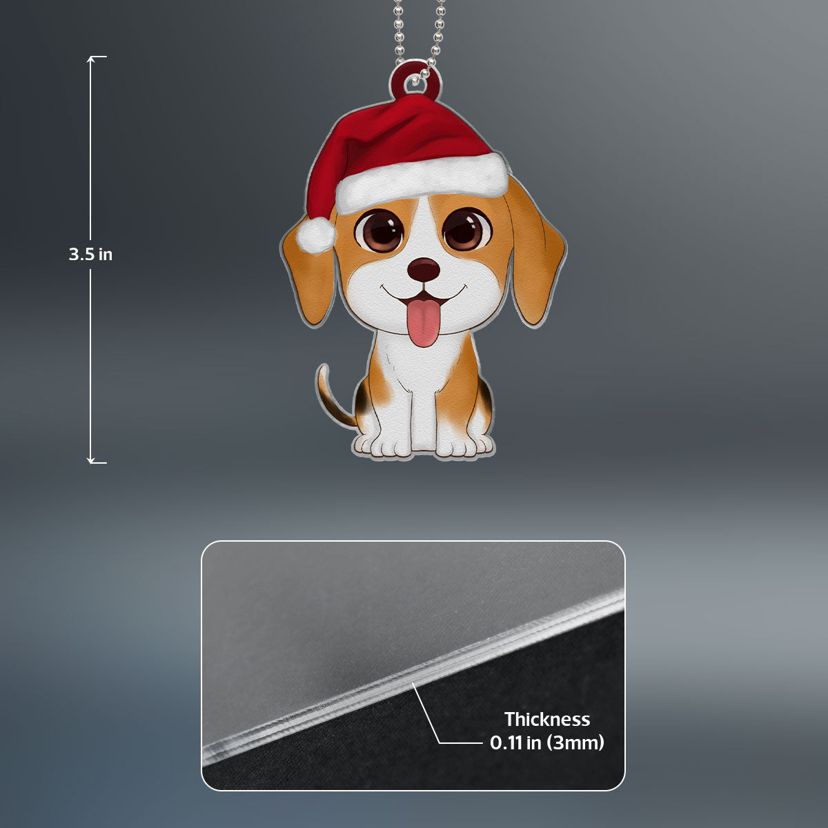 Watercolor Cute Dogs Christmas Personalized Acrylic Ornament