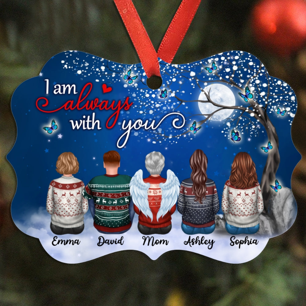 Family Memorial Blossom Tree Butterfly Personalized Christmas Ornament