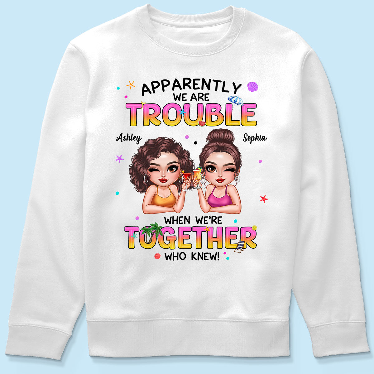 Summer Besties Sassy Women Personalized Shirt
