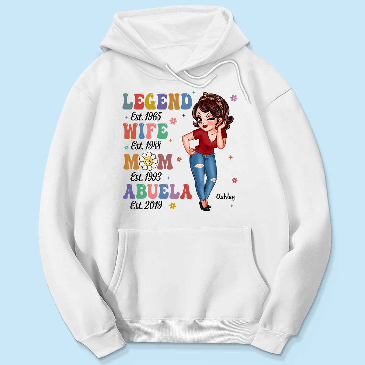 Vintage Legend Wife Mom Grandma Personalized Shirt