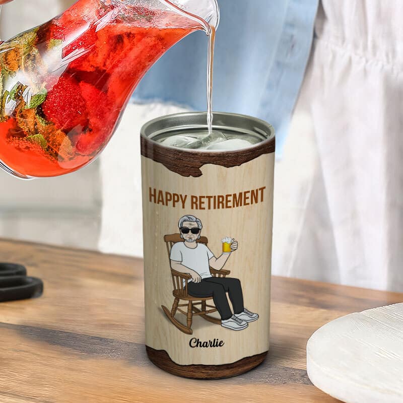Cheers & Beers To Years Birthday Gift Retirement Gift Personalized Tumbler 4 In 1 Can Cooler