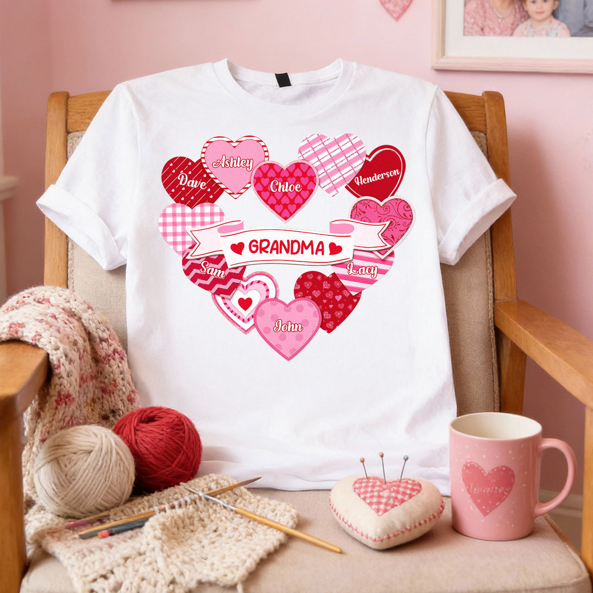 Grandma's Sweethearts Coquette Valentine's Day - Personalized Shirt