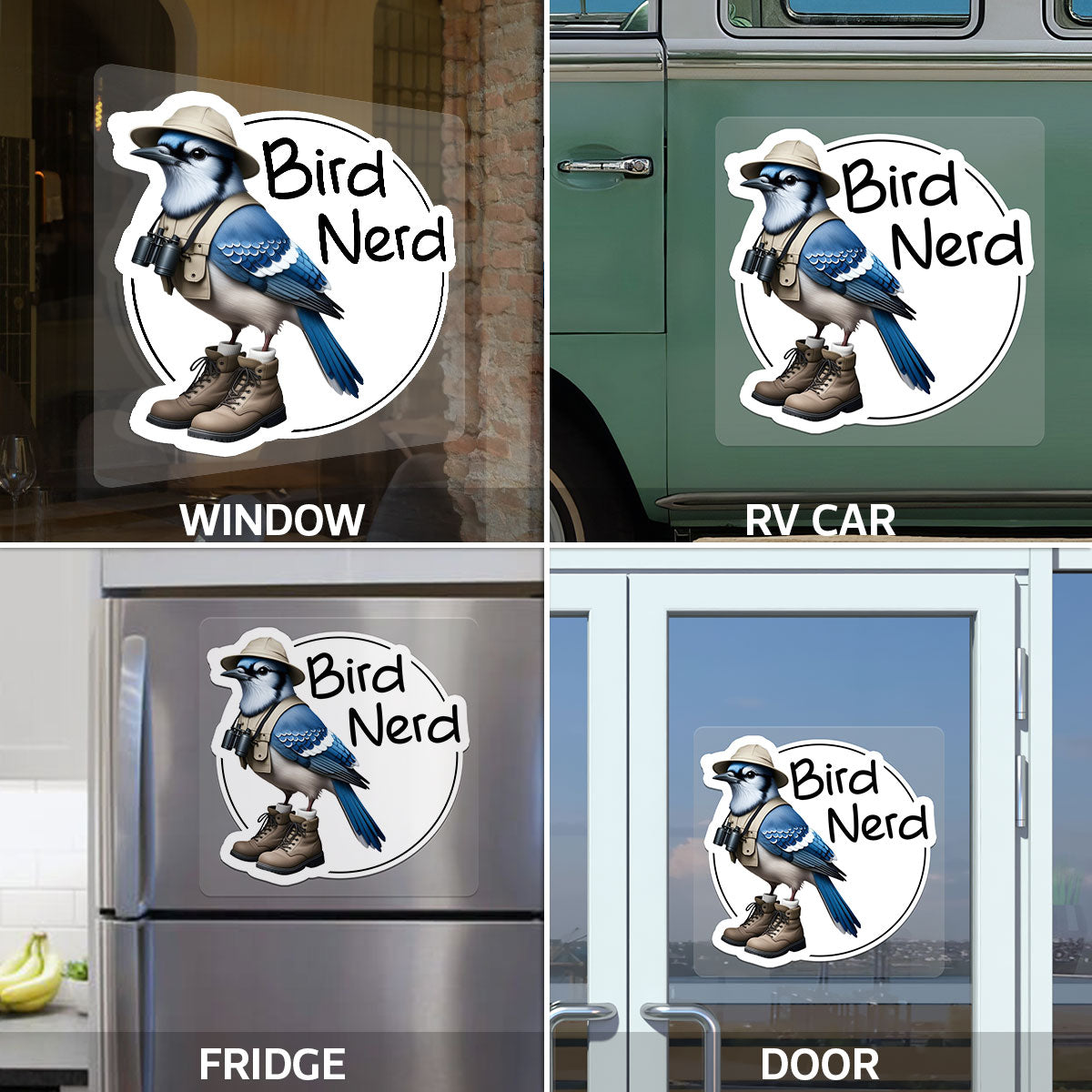Bird Nerd Funny Bird Watcher Twitcher Gift for Bird Lover Personalized Car Sticker Decal