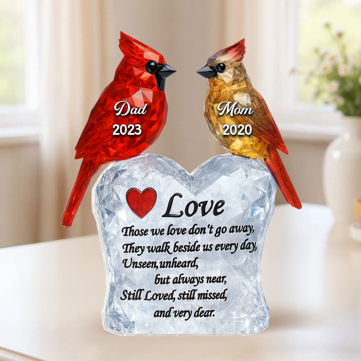 Those We Love Don't Go Away - Personalized Acrylic Block - Heartfelt Memorial Keepsake for Loved Ones