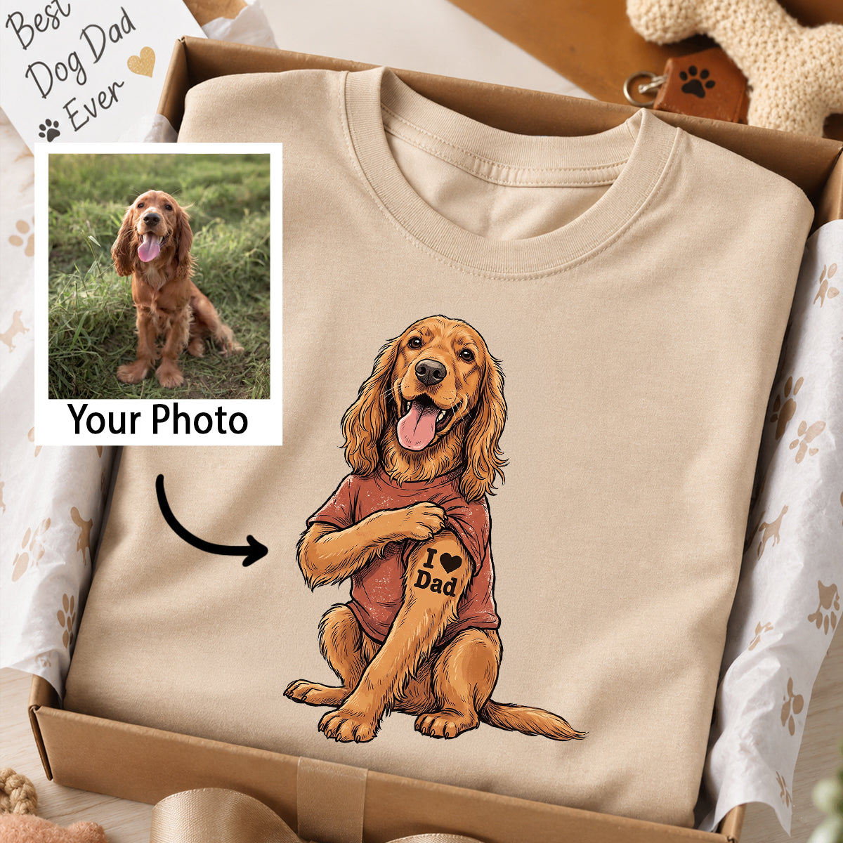 Custom Tattooed Dog Cat Pet from Photo - Personalized Shirt - Gift for Dog Mom, Dog Dad, Cat Mom, Cat Dad