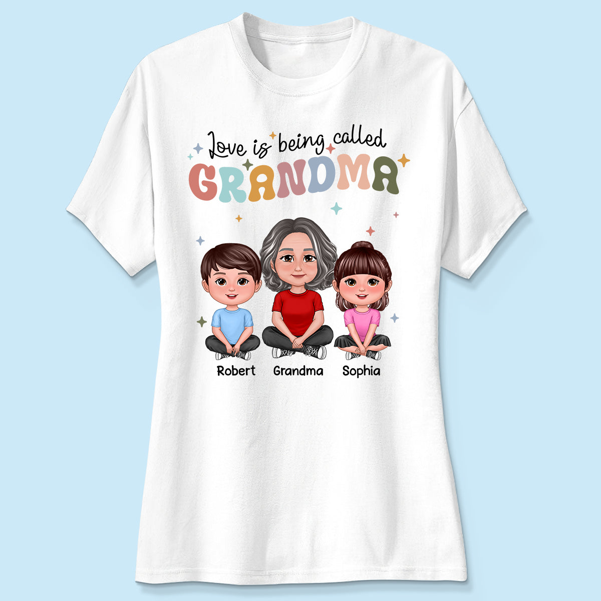 Love Being Called Grandma Retro Style Personalized Shirt