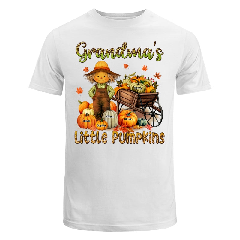Grandma Mom Little Pumpkin Leopard Scarecrow Personalized Shirt