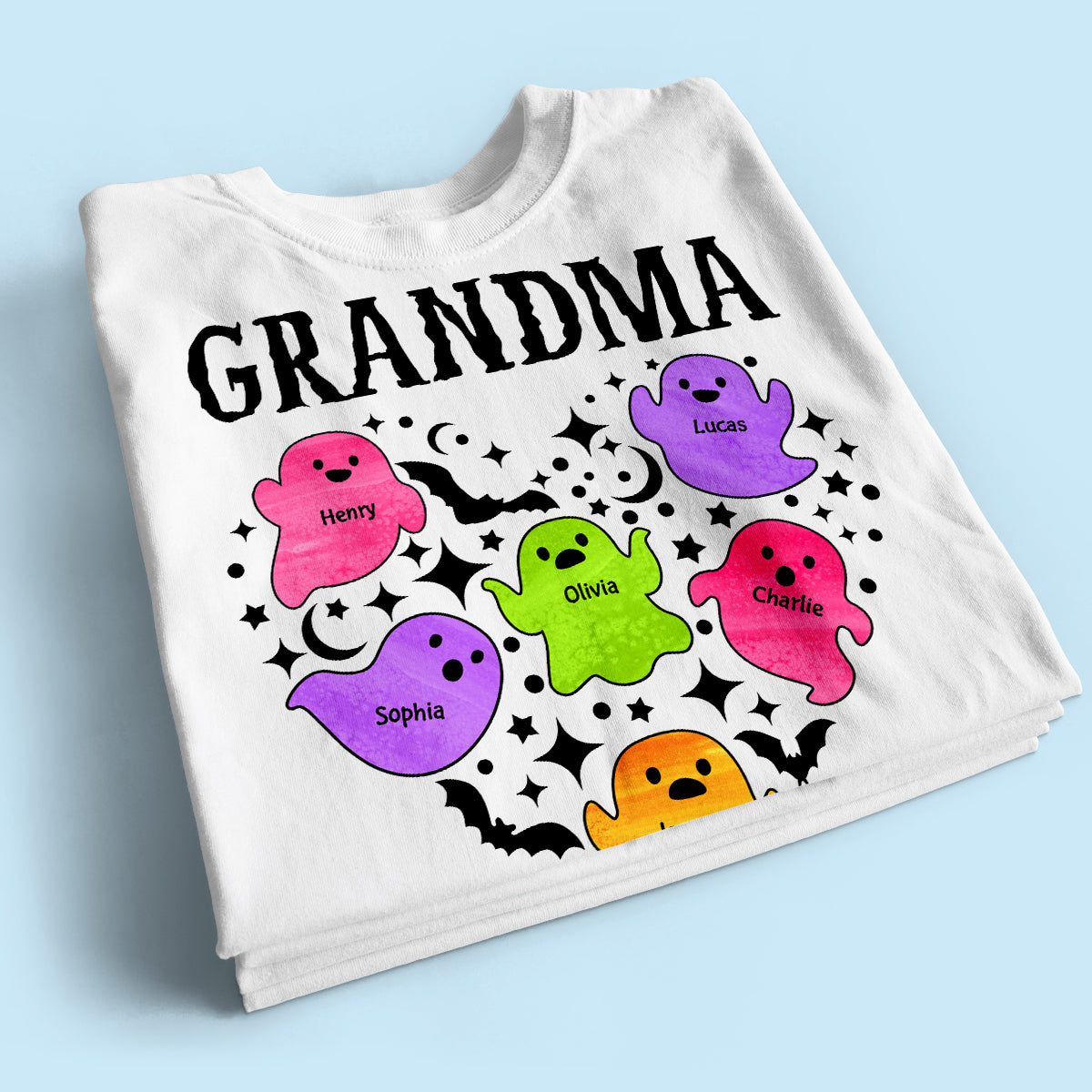 Halloween Grandma Boo Crew In Heart Personalized Shirt