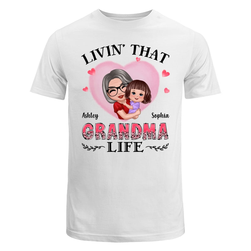 Doll Grandma Hugging Kids Livin‘ That Grandma Life Personalized Shirt