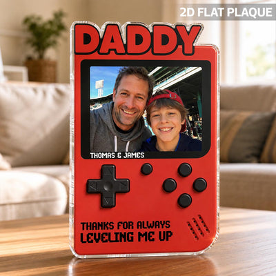 Retro Game Console Custom Photo - Personalized Acrylic Block Plaque - Father's Day Gift For Gamer Husband, Dad, Grandpa
