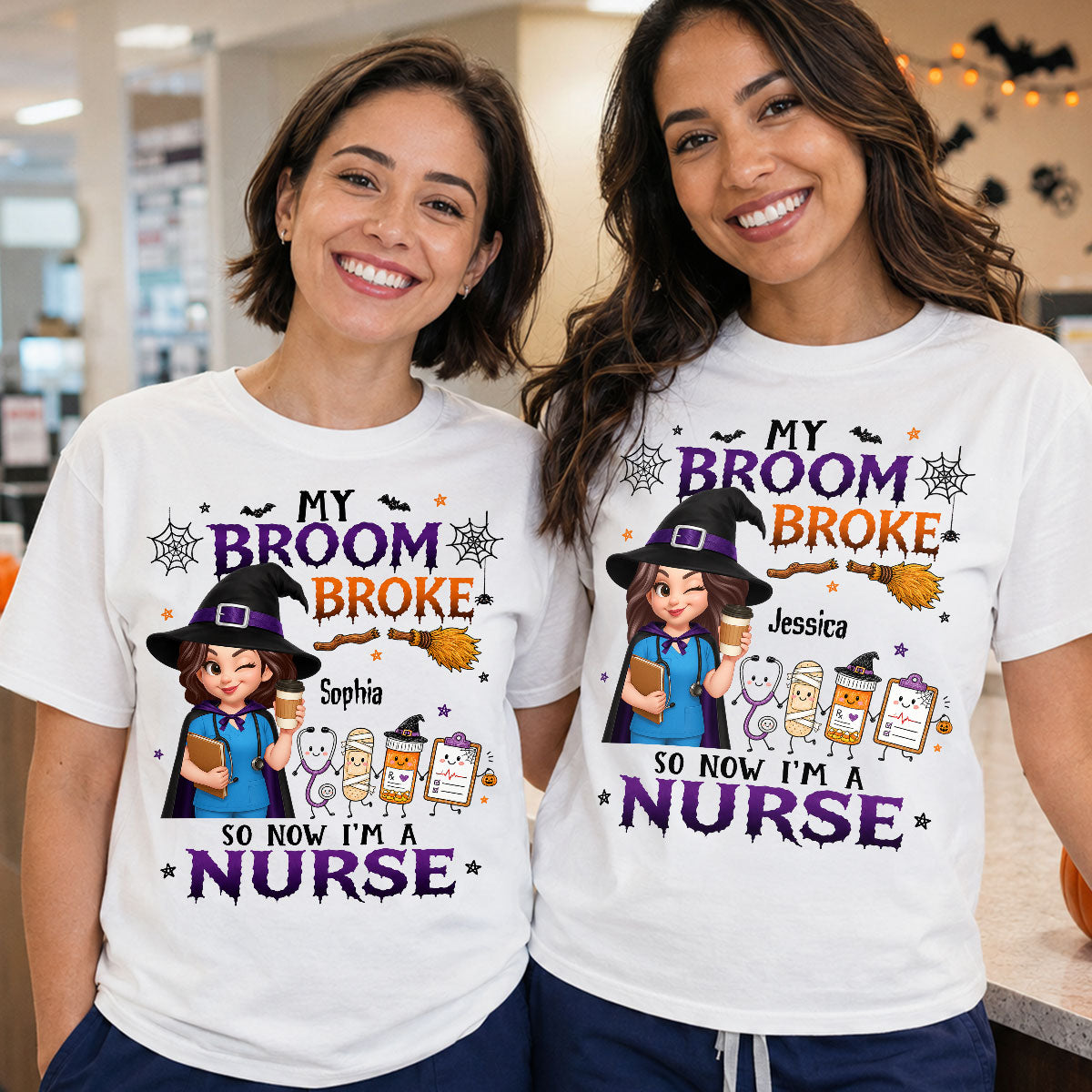 Trending Halloween Nurse - Personalized Shirt - Gift For Nurses, Besties