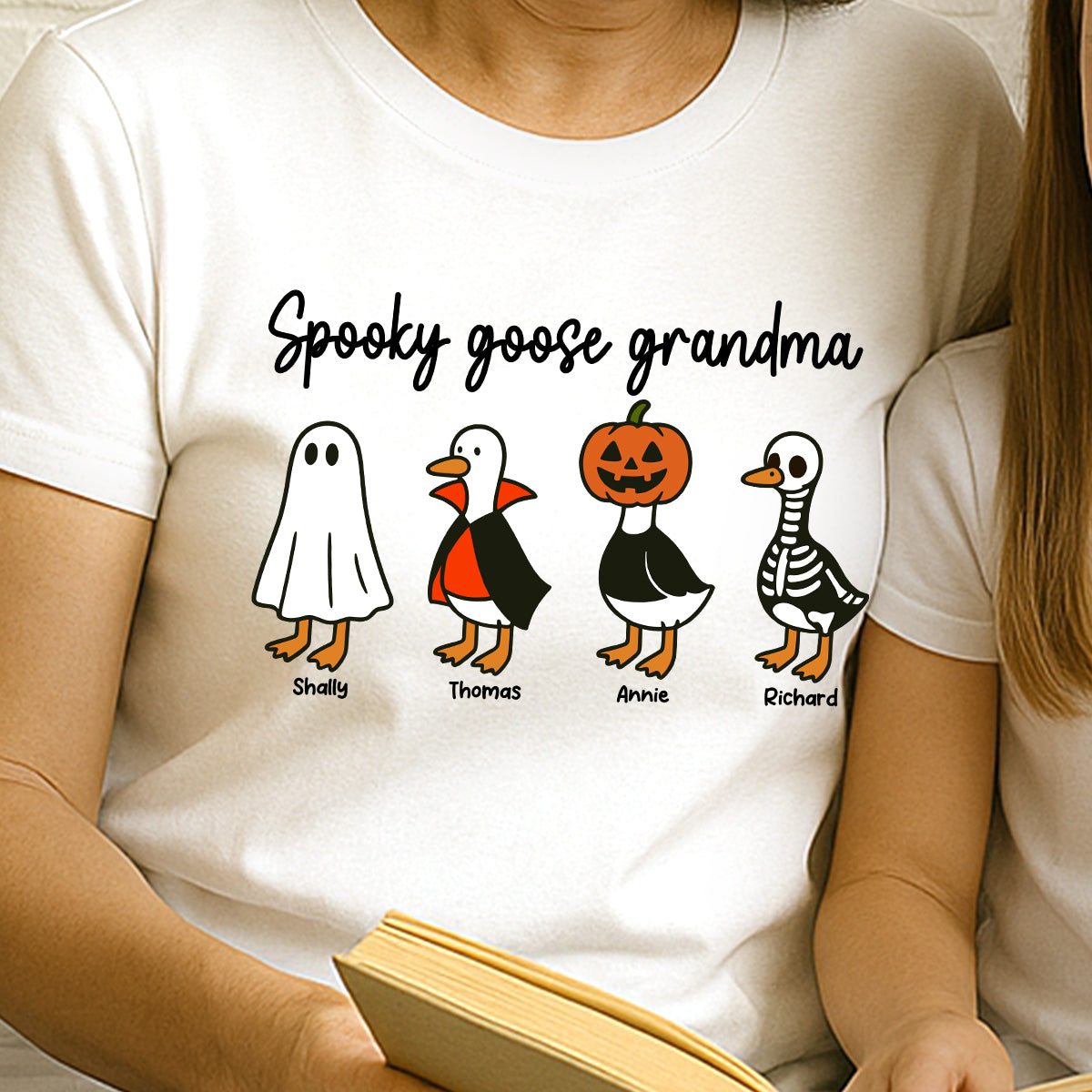Halloween Funny Cute Spooky Goose Grandma Personalized Shirt