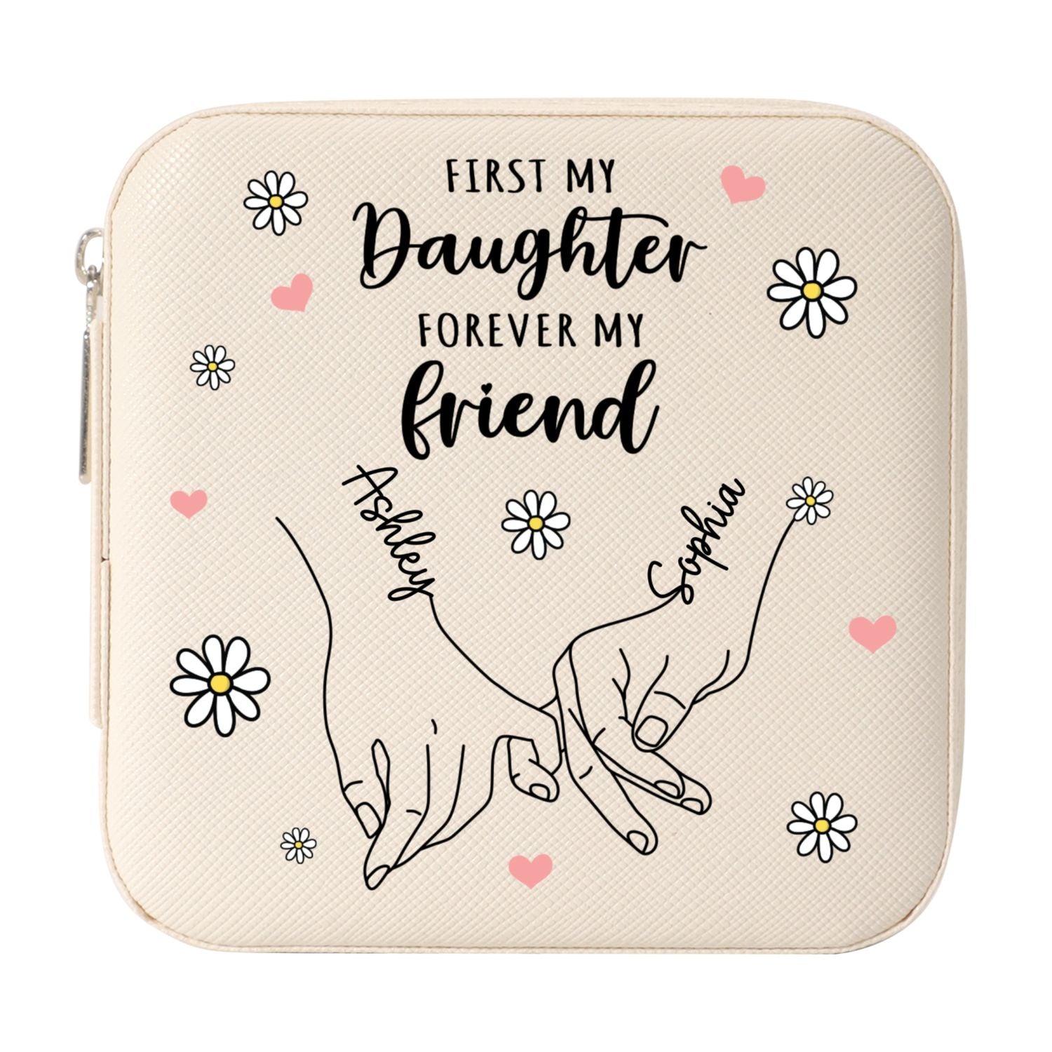 First My Daughter Forever My Friend Personalized Jewelry Box, Gift For Daughter, Mom