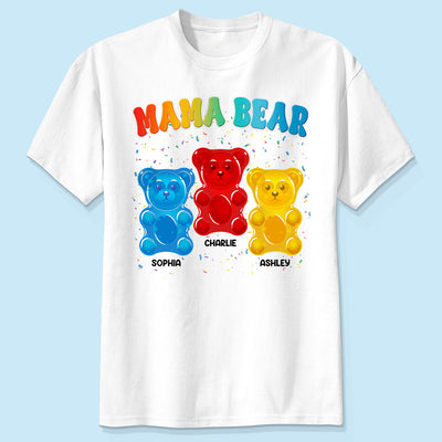 Mama Bear Colorful Bear Gift for Mom Grandma Personalized Shirt