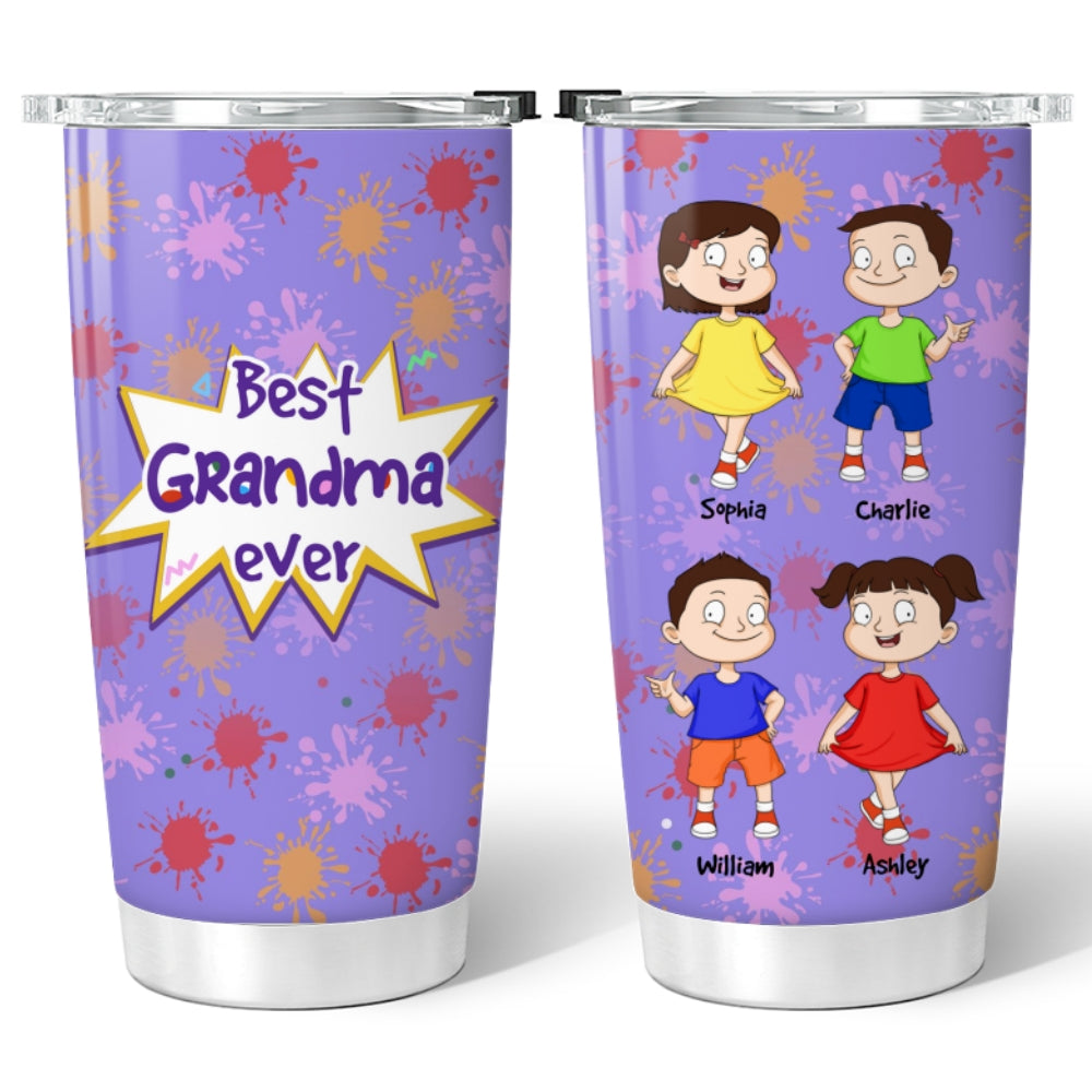 Best Grandma Ever Adorable Kids Personalized Tumbler