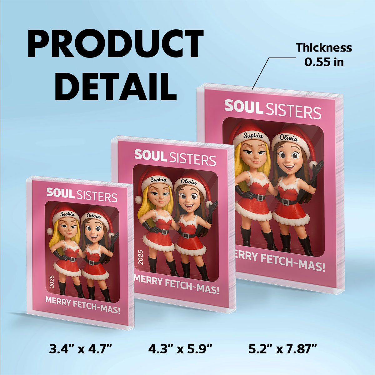 Cool Girls Merry Fetch-mas Funny Christmas Gift For Besties Personalized Acrylic Block Plaque