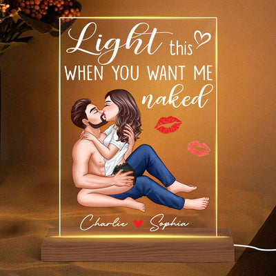 Sexy Couple Kissing Light This Personalized Acrylic LED Night Light