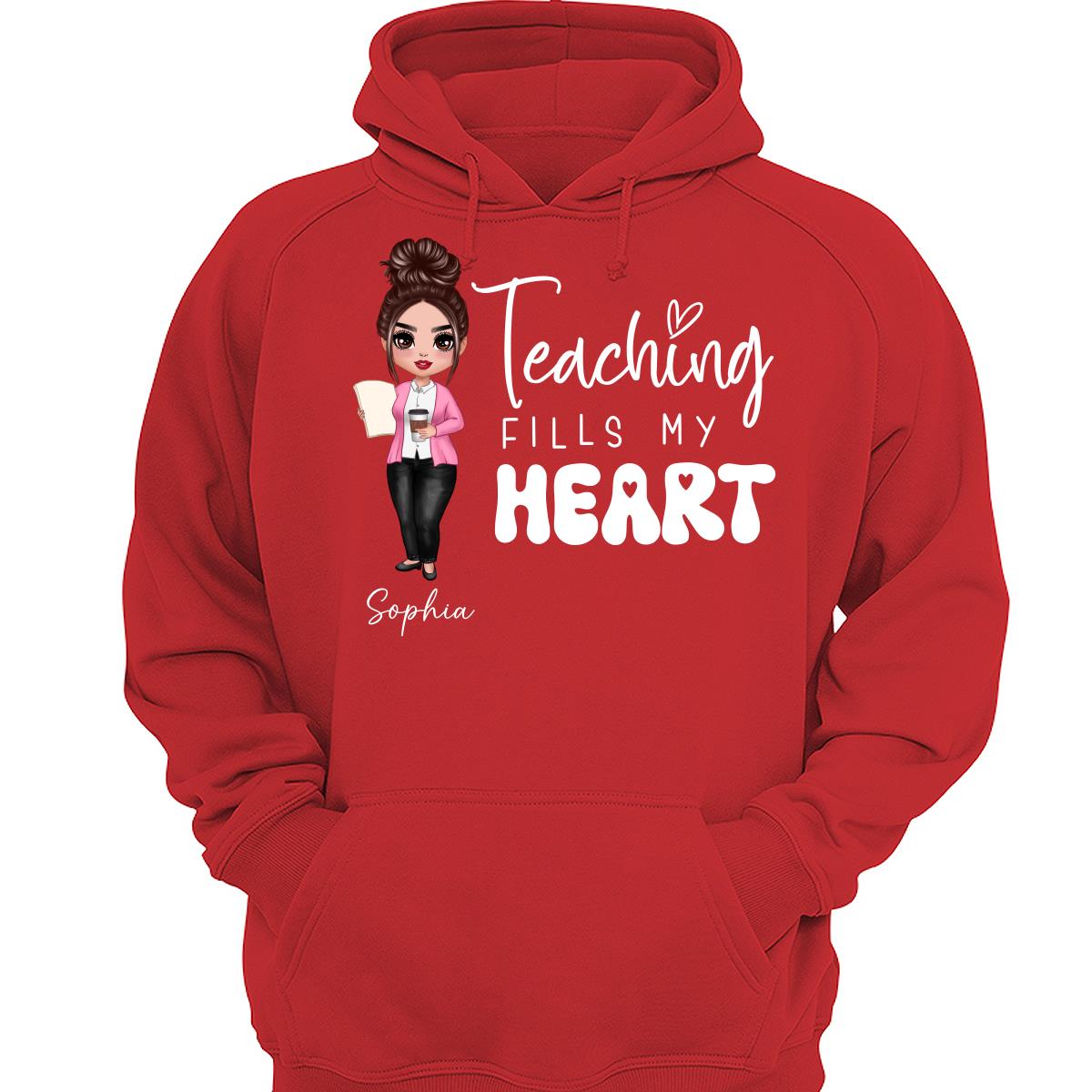 Teaching Is Heart Work Valentine‘s Day Gift For Teachers Personalized Shirt