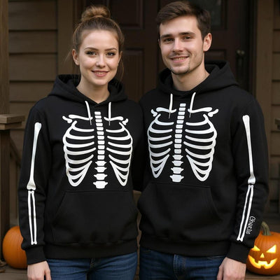 Halloween Skeleton Bones Personalized Hoodie, Perfect Halloween Costume