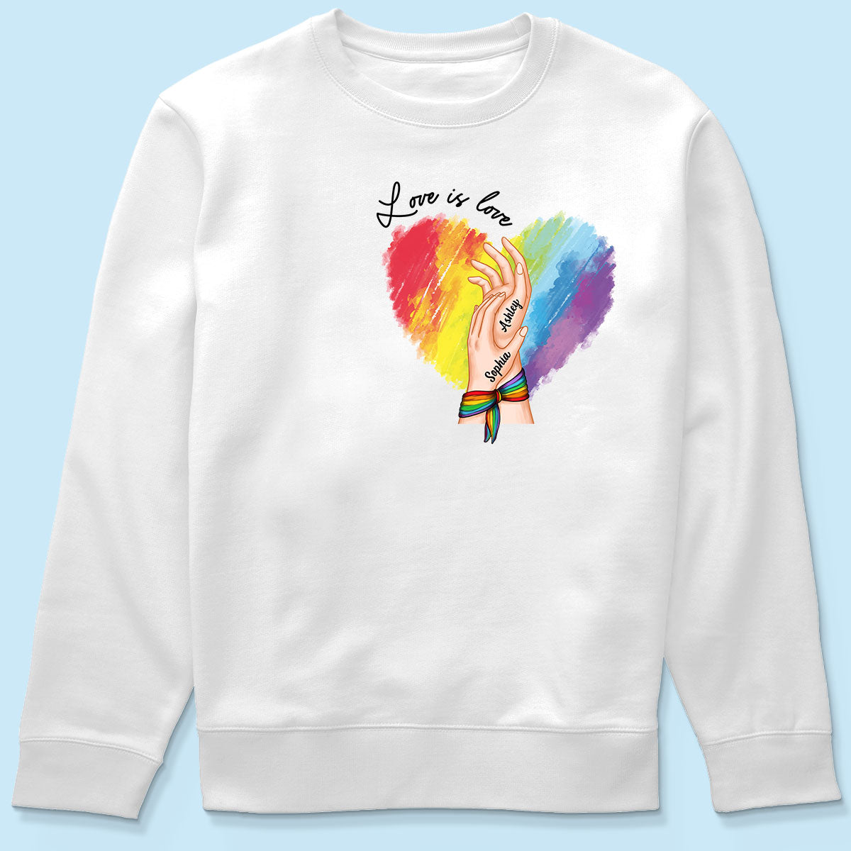 Love Is Love LGBTQ+ Hand In Hand Personalized Shirt