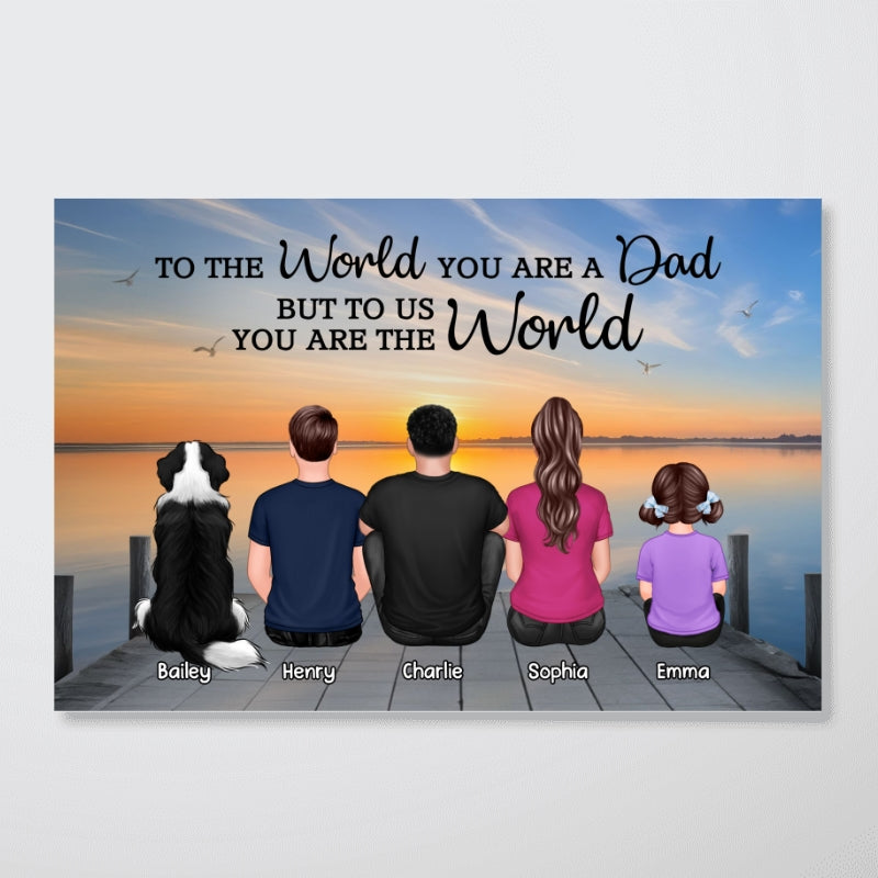 Lake Landscape To The World You Are A Dad Personalized Poster| Heartfelt Father's Day Gift For Dad, Husband