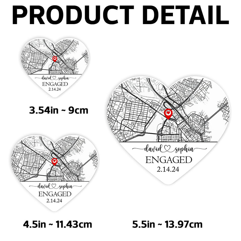 Where It All Began Custom Map Personalized Acrylic Magnet, Anniversary  Gift For Him, For Her, For The Couple