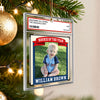 Rookie Of The Year Kid All Star 1st Christmas Trading Card Style - Personalized Acrylic Ornament - Christmas Gift For Kid