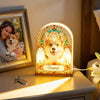 Stained Glass Pattern Pet Memorial Custom Photo - Personalized Light Box