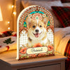 Stained Glass Pattern Pet Memorial Custom Photo - Personalized Light Box