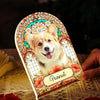Stained Glass Pattern Pet Memorial Custom Photo - Personalized Light Box