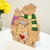 Handcrafted Wooden Bear Family Puzzle