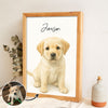 Custom Watercolor Portraits Using Pet Photo Personalized Poster, Gift for Dogs Cats Lovers, Pet Lover Gift