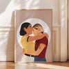 Faceless Couple Portrait from Photo, Personalized Gift for Him, Gift for Her