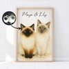 Custom Watercolor Portraits Using Pet Photo Personalized Poster, Gift for Cats Dogs Lovers, Pet Lover Gift