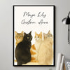 Custom Watercolor Portraits Using Pet Photo Personalized Poster, Gift for Cats Dogs Lovers, Pet Lover Gift