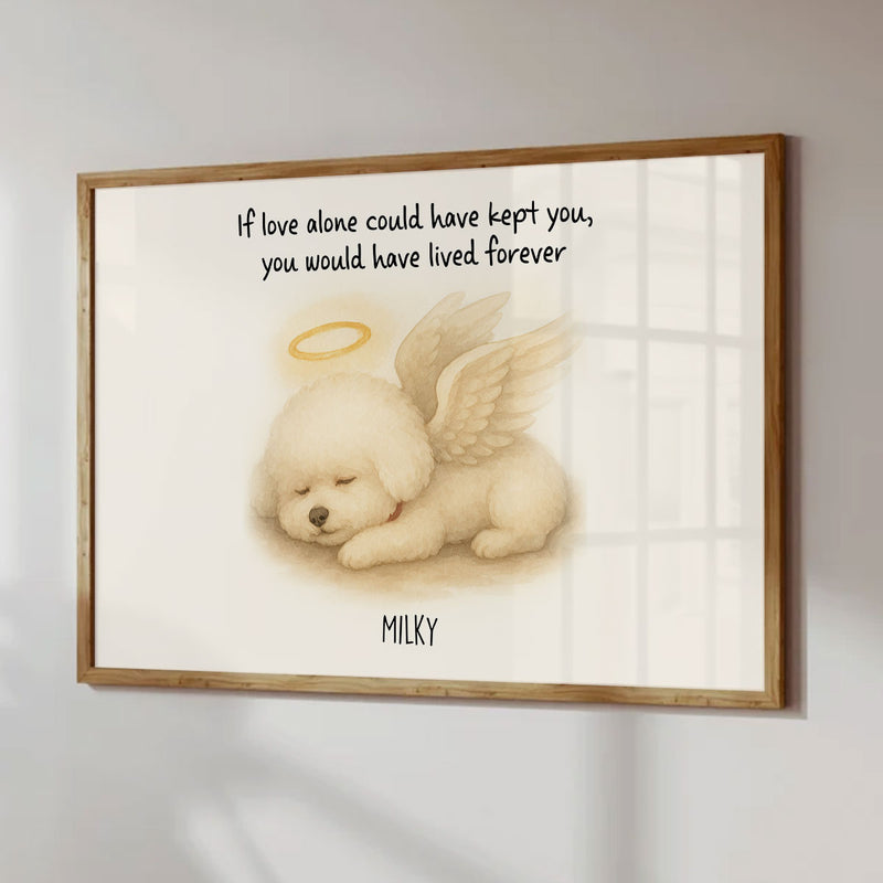 Custom Memorial Pet Drawing, Pet Portrait from Photo Personalized Poster, Sympathy Gift for Dog Cat Lovers