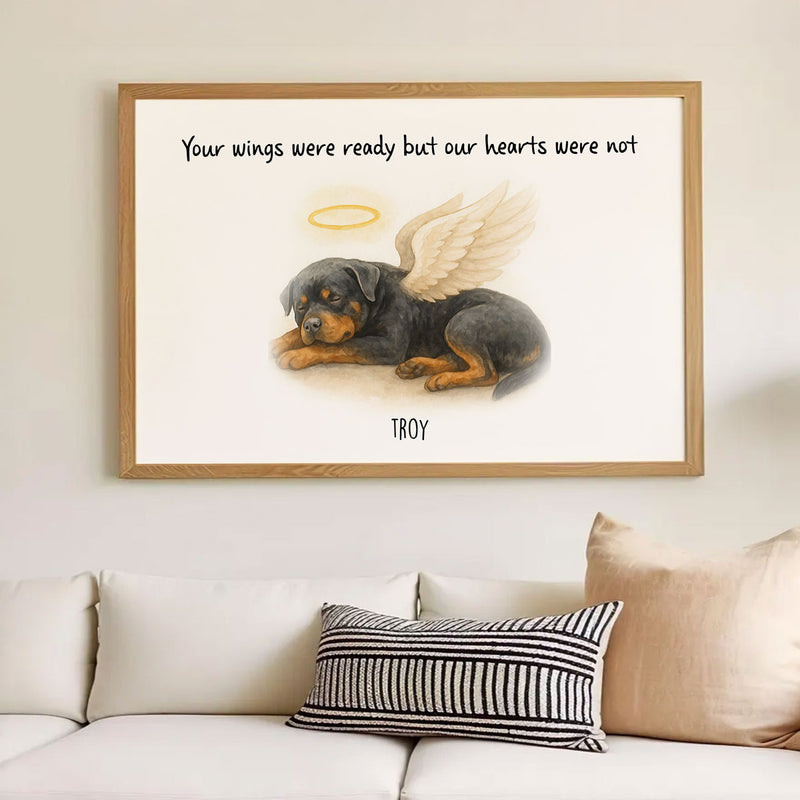 Custom Memorial Pet Drawing, Pet Portrait from Photo Personalized Poster, Sympathy Gift for Dog Cat Lovers