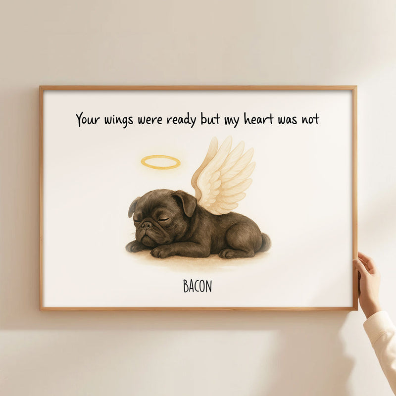 Custom Memorial Pet Drawing, Pet Portrait from Photo Personalized Poster, Sympathy Gift for Dog Cat Lovers