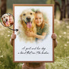 A Man And His Dog, A Girl And Her Dog A Bond That Can't Be Broken Personalized Poster, Watercolor Portrait from Photo