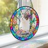 Custom Dog Portrait Stained Glass Suncatcher, Pet Memorial Stained Glass Photo Suncatcher, Dog Memorial Gift, Dog Loss, Pet Loss Gift