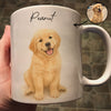 Custom Watercolor Portraits Using Pet Photo Personalized Mug, Gift for Dogs Cats Lovers, Pet Lover Gift