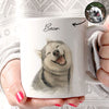 Custom Watercolor Portraits Using Pet Photo Personalized Mug, Gift for Dogs Cats Lovers, Pet Lover Gift