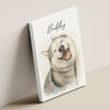 Custom Watercolor Portraits Using Pet Photo Personalized Canvas, Gift for Dogs Cats Lovers, Pet Lover Gift