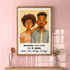 Custom Caricature Couple Portrait from Photo Personalized Poster, Funny Gift for Couples, Friends, Pets, Family