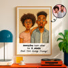 Custom Caricature Couple Portrait from Photo Personalized Poster, Funny Gift for Couples, Friends, Pets, Family