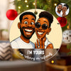 Caricature Couple Photo Personalized Acrylic Ornament, Funny Christmas Gift for him, Gift for her
