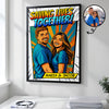 Hero Couple Comic Pop Art from Photo Personalized Poster, Gift for Occupation Firefighter, Nurse, Police Officer